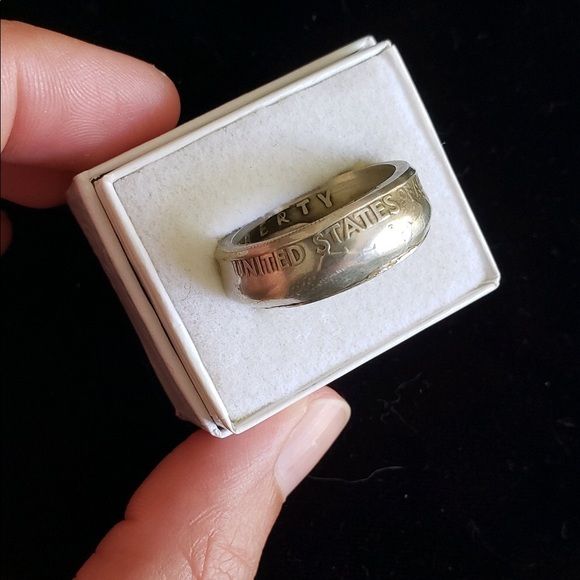 Handcrafted Coin Ring | Ben Franklin Half Dollar - Picture 6 of 8